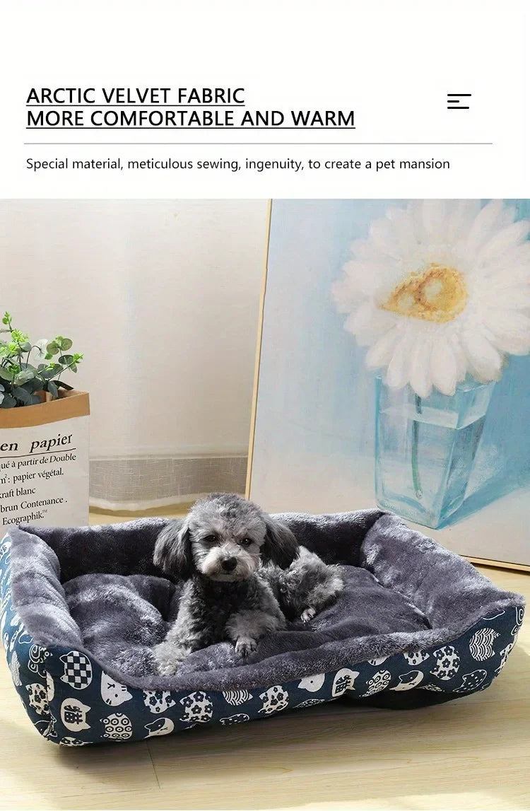 Cama Suave Premium para Perros y Gatos | Súper Acolchonada y Antideslizante